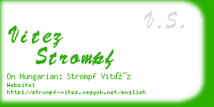 vitez strompf business card